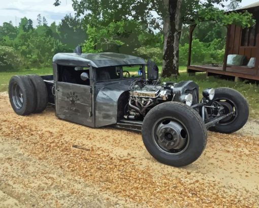 Black Rat Rod Diamond Painting