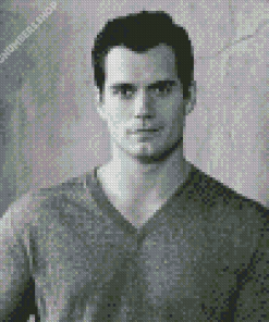 Black and White Henry Cavill Diamond Painting