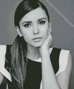 Black and White Nina Dobrev Diamond Painting