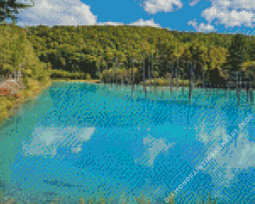 Blue Pond Diamond Painting