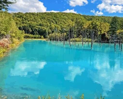 Blue Pond Diamond Painting