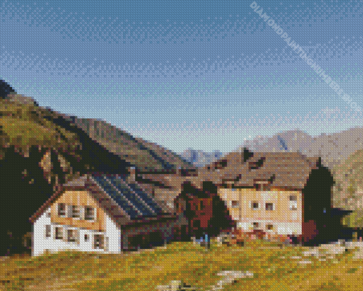 Cabin Refuge In Pitztal Diamond Painting