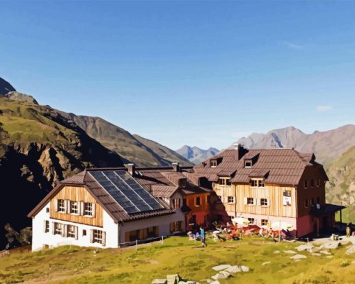 Cabin Refuge In Pitztal Diamond Painting