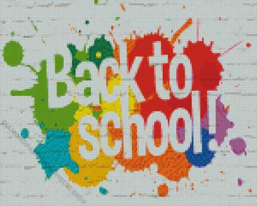 Colorful Back to School Diamond art