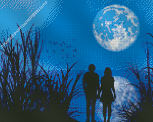 Couple in Moonlight Diamond Painting