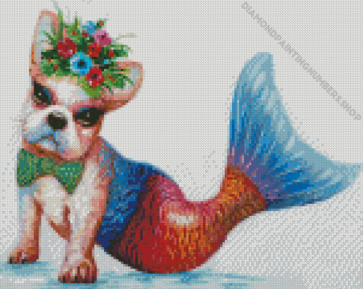 Dog Mermaid Diamond Painting