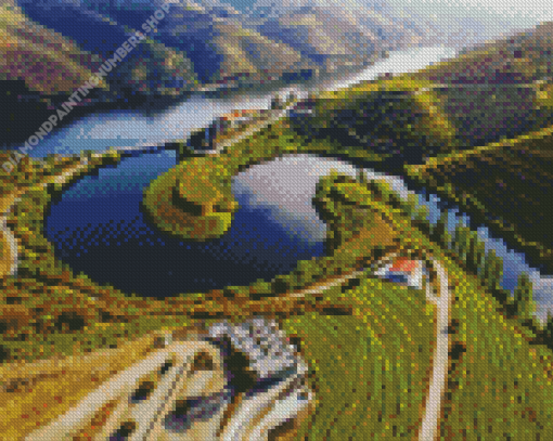 Douro Valley Portugal Diamond by numbers