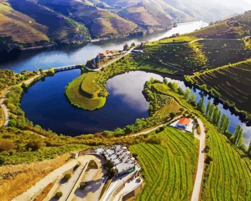 Douro Valley Portugal Diamond by numbers