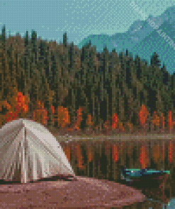 Fall Camping Tent Diamond Painting