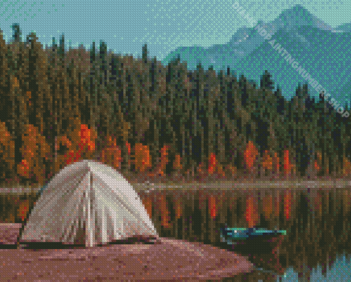 Fall Camping Tent Diamond Painting