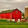 Farm Barn With Silo Diamond Painting