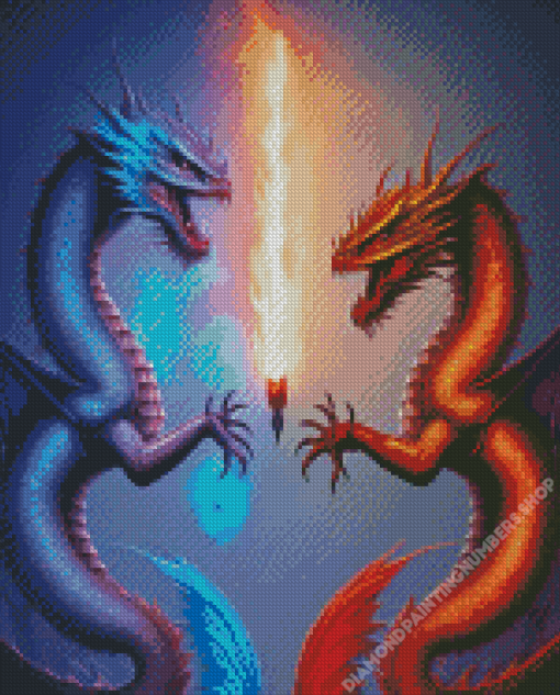 Fire and Ice Dragons Diamond Painting