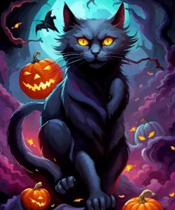 Halloween Cat Diamond Painting