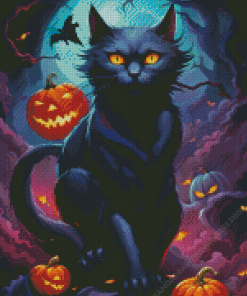 Halloween Cat Diamond Painting