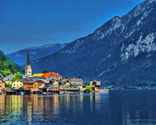 Hallstatt Lake Diamond Painting