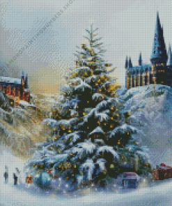 Hogwarts in Snow Diamond Painting