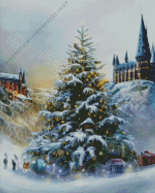 Hogwarts in Snow Diamond Painting