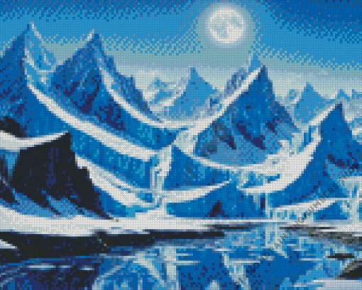 Icy Mountain Diamond Painting