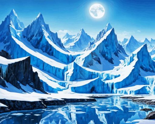 Icy Mountain Diamond Painting