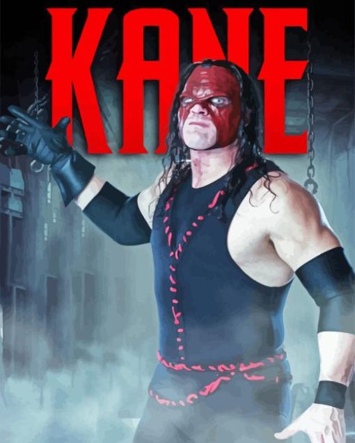 Kane WWE Poster Diamond Painting