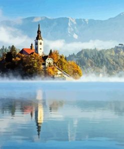 Lake Bled Diamond art