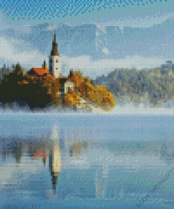 Lake Bled Diamond art