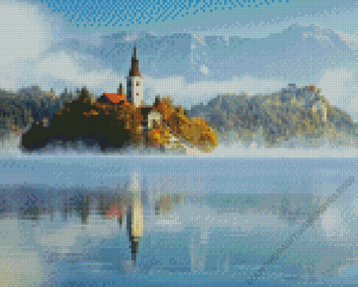 Lake Bled Diamond art