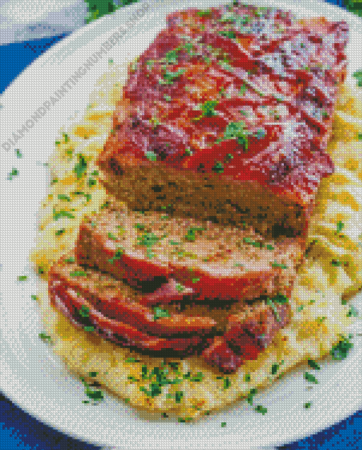 Meat Loaf Dish Diamond Painting