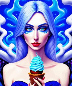 Mermaid Eating Ice Cream Diamond art