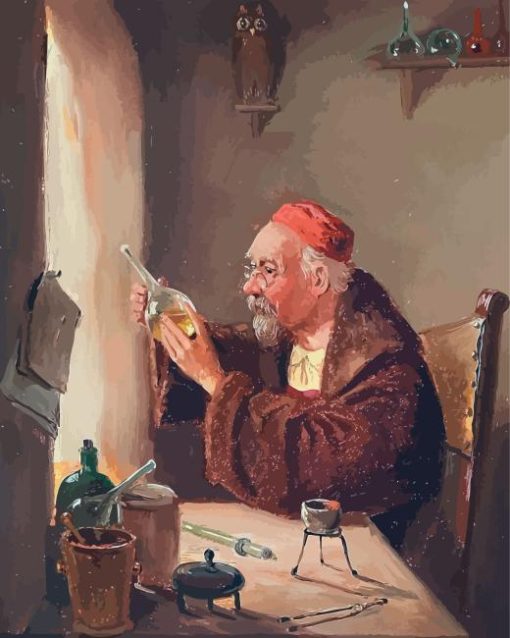 Old Alchemist man Art Diamond Painting