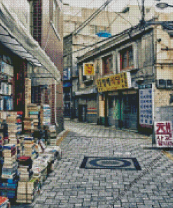 Old Korean Street Diamond Painting