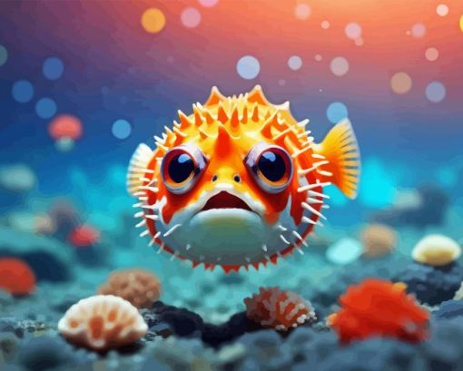 Puffer Fish Diamond Painting