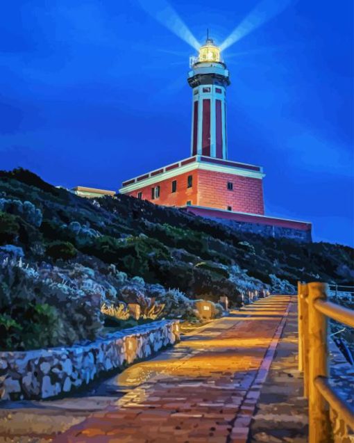 Punta Carena Lighthouse Diamond Painting