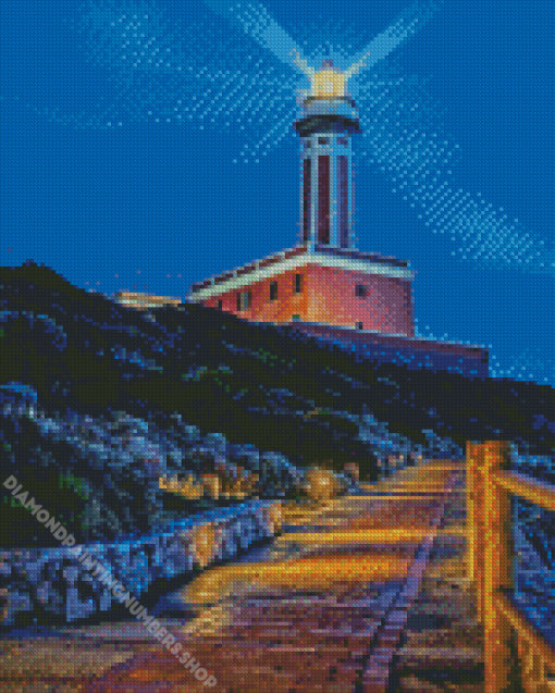 Punta Carena Lighthouse Diamond Painting