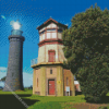 Queenscliff Black Lighthouse Diamond Painting