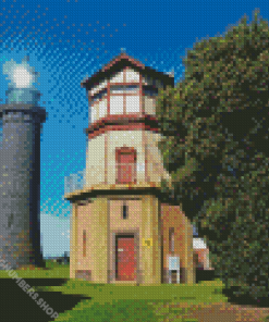 Queenscliff Black Lighthouse Diamond Painting