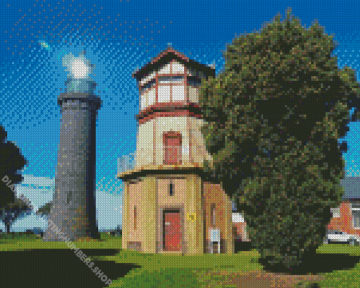 Queenscliff Black Lighthouse Diamond Painting