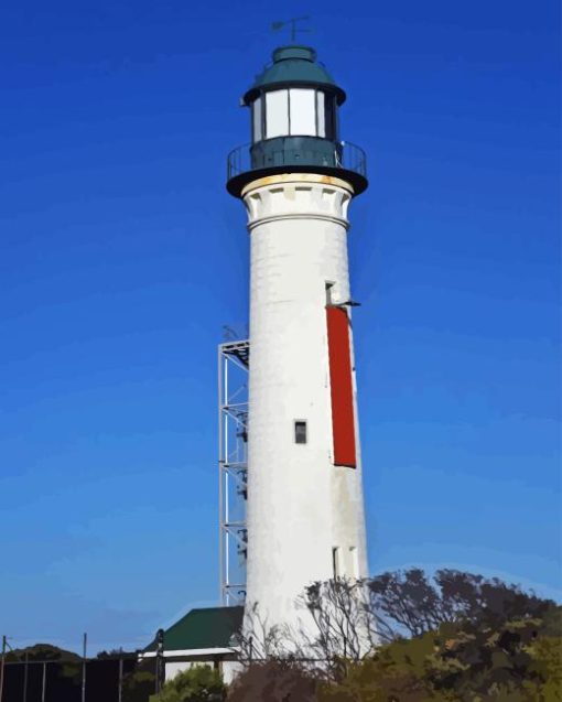 Queenscliff White Lighthouse Diamond art