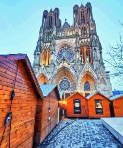 Reims Cathedral France Diamond Painting