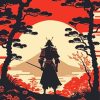 Samurai Ninja Silhouette Diamond Painting