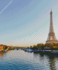 Seine River Eiffel Tower Diamond Paint