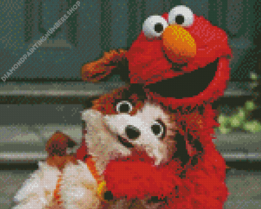 Sesame Elmo Diamond Painting