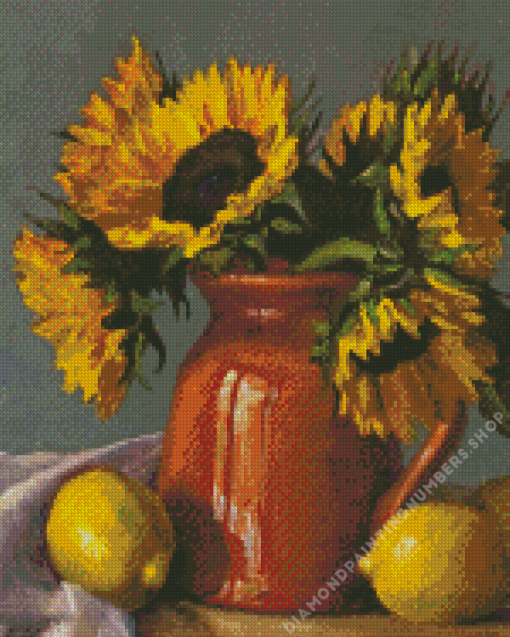 Sunflower and Lemons Diamond Painting