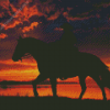 Sunset Cowboy Silhouette Diamond Painting