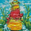 The Pile Up Frogs Diamond Painting