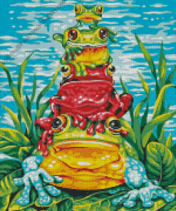 The Pile Up Frogs Diamond Painting