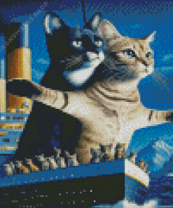 Titanic Cat Diamond Painting