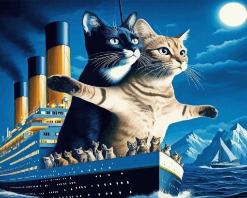 Titanic Cat Diamond Painting