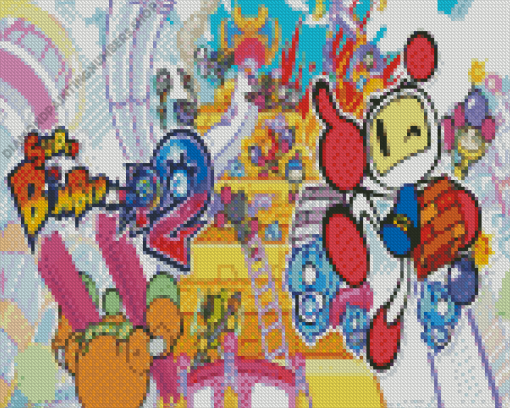 Video Game Bomberman Diamond Painting