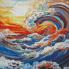 Abstract Sea Waves Diamond Painting